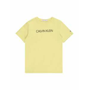 Calvin Klein Jeans Tričko  žlutá / černá