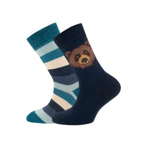 EWERS Ponožky  krémová / nebeská modř / tmavě modrá / hnědá
