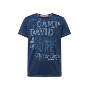 CAMP DAVID Tričko  tmavě modrá / bílá