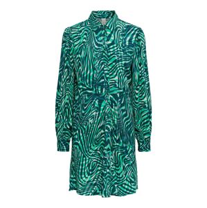 Y.A.S Košilové šaty 'Vira' námořnická modř / zelená / tmavě zelená / bílá