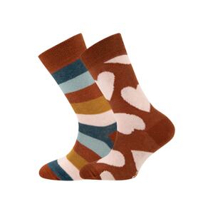 EWERS Ponožky  aqua modrá / rezavě hnědá / petrolejová / růžová