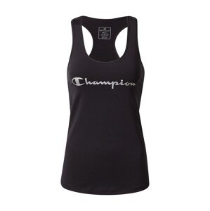 Champion Authentic Athletic Apparel Sportovní top  černá / stříbrná