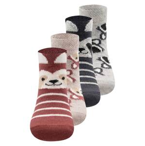 EWERS Ponožky  starobéžová / noční modrá / šedý melír / červená