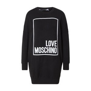 Love Moschino Šaty  černá / bílá