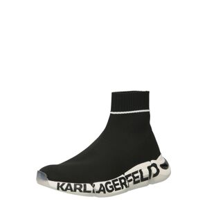 Karl Lagerfeld Kotníkové tenisky 'QUADRA' černá / bílá
