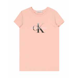 Calvin Klein Jeans Tričko  světle růžová / černá