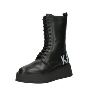Karl Lagerfeld Šněrovací boty 'ZEPHYR' černá / bílá