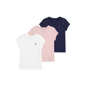Polo Ralph Lauren Tričko  bílá / růžová / námořnická modř