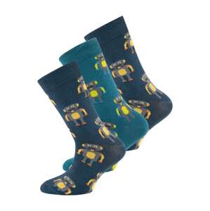 EWERS Ponožky tmavě modrá / žlutá / tmavě šedá / nefritová