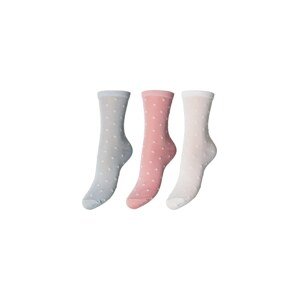 PIECES Ponožky 'Lea'  kouřově modrá / růže / starorůžová / bílá