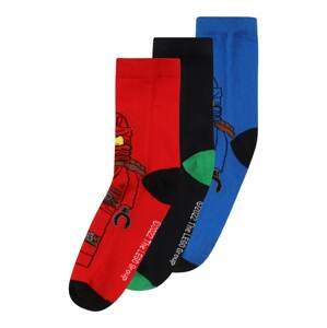 LEGO WEAR Ponožky  modrá / zelená / červená / černá