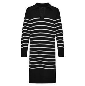 OPUS Úpletové šaty 'Wani'  černá / bílá