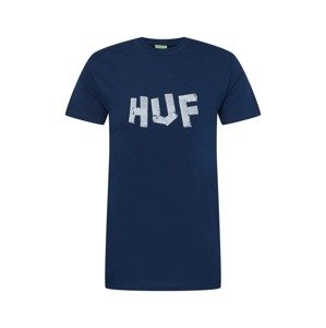 HUF Tričko námořnická modř / bílá