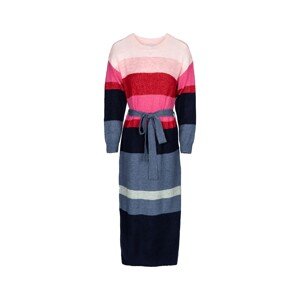 FRNCH PARIS Úpletové šaty 'Kaissy'  kobaltová modř / modrá džínovina / růžová / růžový melír
