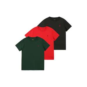 Polo Ralph Lauren Tričko tmavě zelená / červená / černá