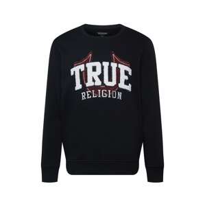 True Religion Mikina  černá / červená třešeň / bílá